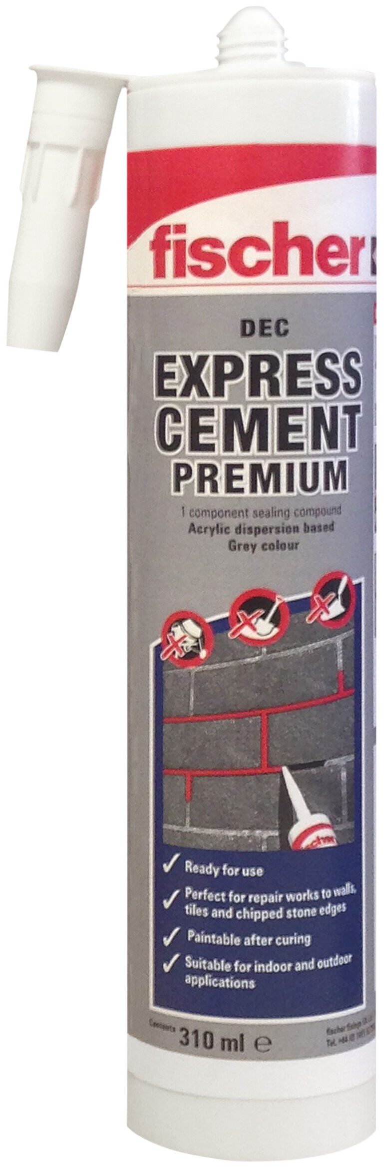 Product Picture: "fischer Express Cement 310 ml grey"