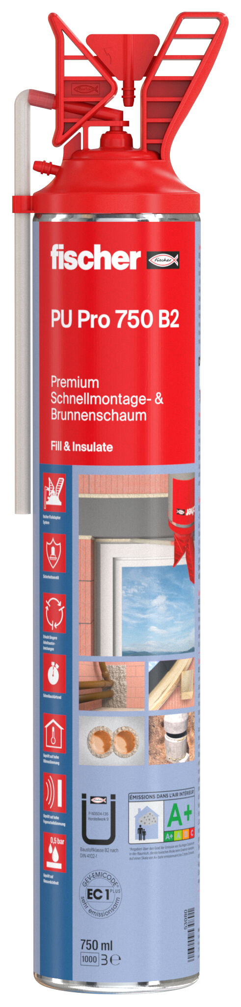 Produktbild: "fischer Premium Schnellmontage- & Brunnenschaum PU Pro 750 B2"