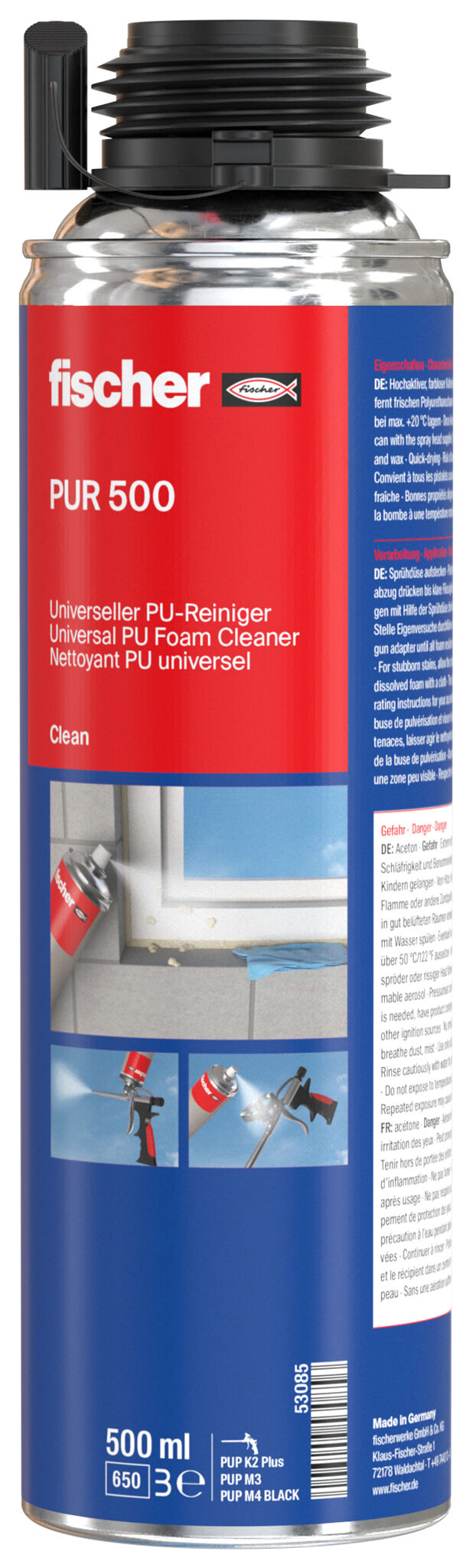 Product Picture: "fischer PU-cleaner PUR 500"