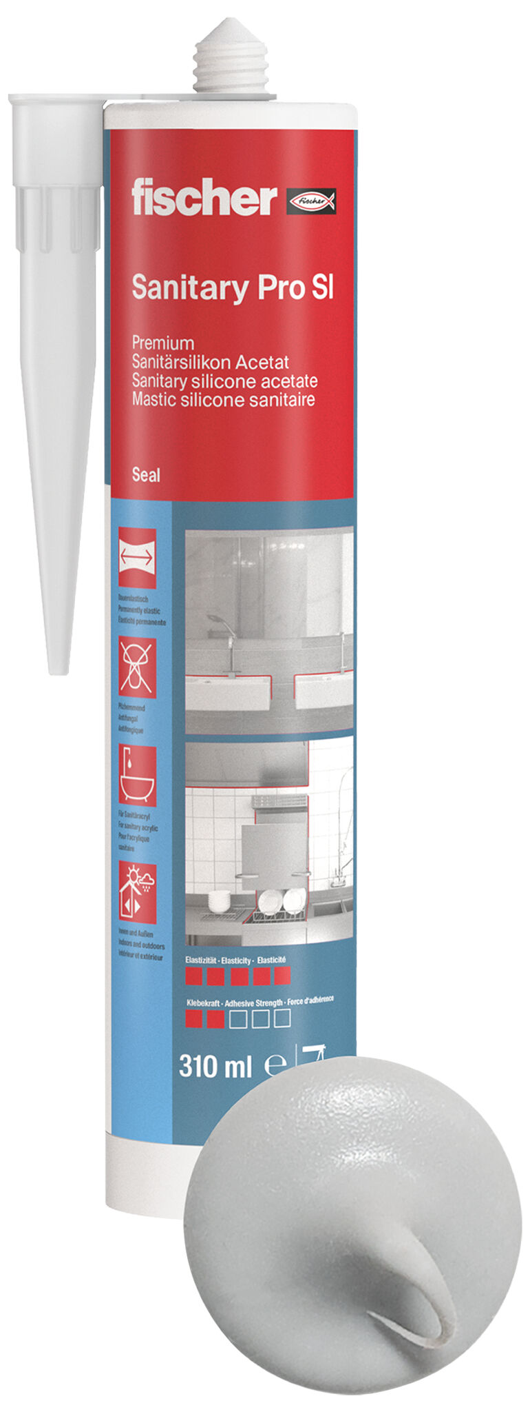 PAVIMENTO E SANITARIO Silicone Ottoseal S125 580 ML Inodore Per Interno - Foto 6