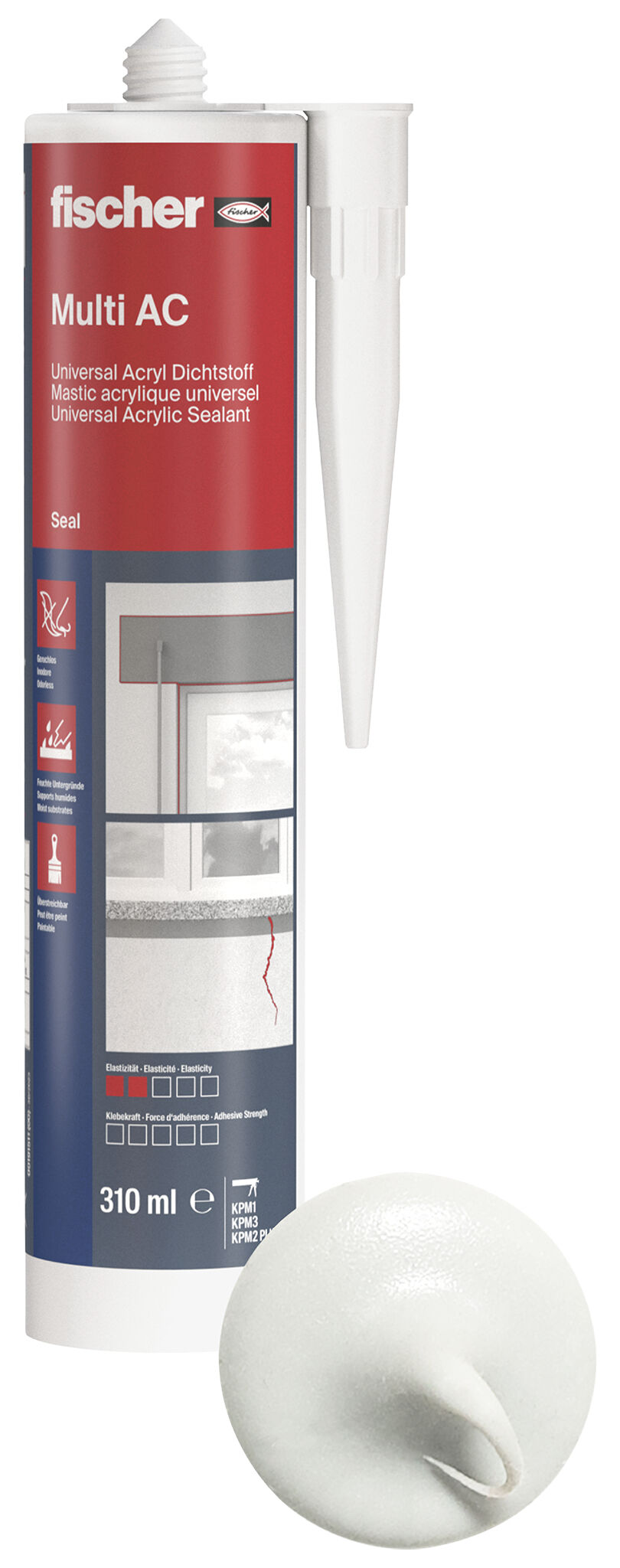 Product Picture: "fischer acrylic sealant Multi AC white 310 ml"