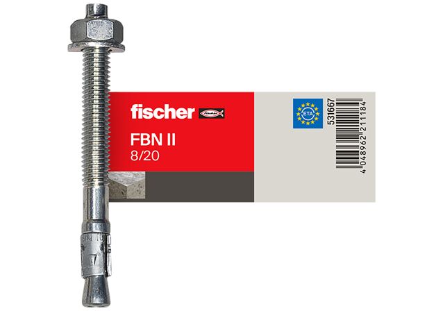 Packaging: "fischer bolt anchor FBN II 8/20 E item pricing"