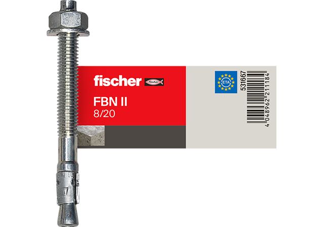 Εικόνα προϊόντος: "fischer FBN II 8/20 E Εκτονούμενο αγκύριο ηλεκτρογαλβανισμένο μονό"
