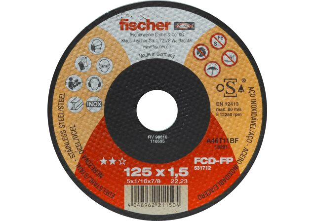 Product Picture: "fischer Kesme diski FCD-FP 125x1,5x22,23 plus"