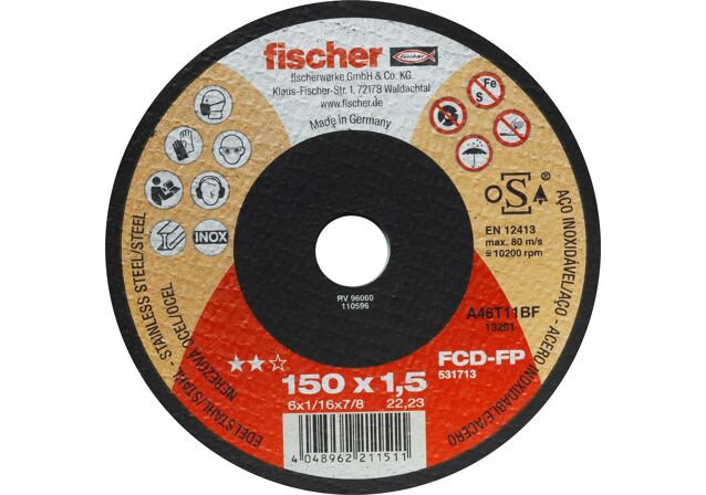 Product Picture: "fischer cutting disc FCD-FP 150 x 1,5 x 22,23 plus"