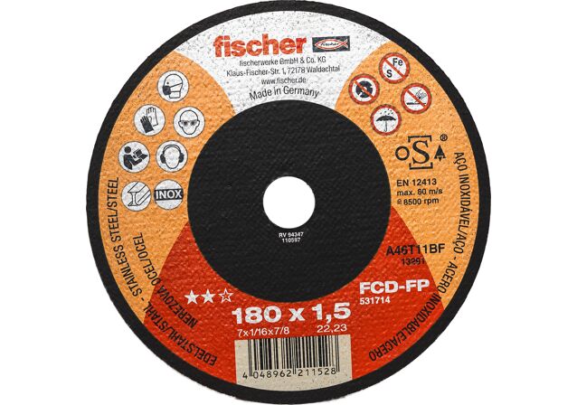 Product Picture: "fischer Kesme diski FCD-FP 180x1,5x22,23 plus"