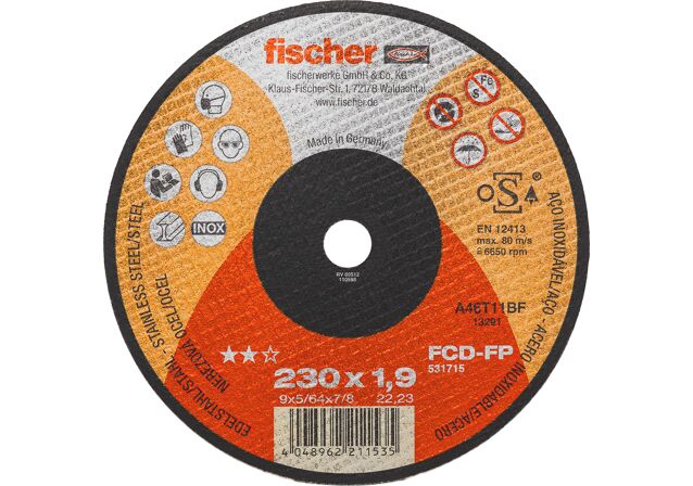 Product Picture: "fischer cutting disc FCD-FP 230 x 1,9 x 22,23 plus"