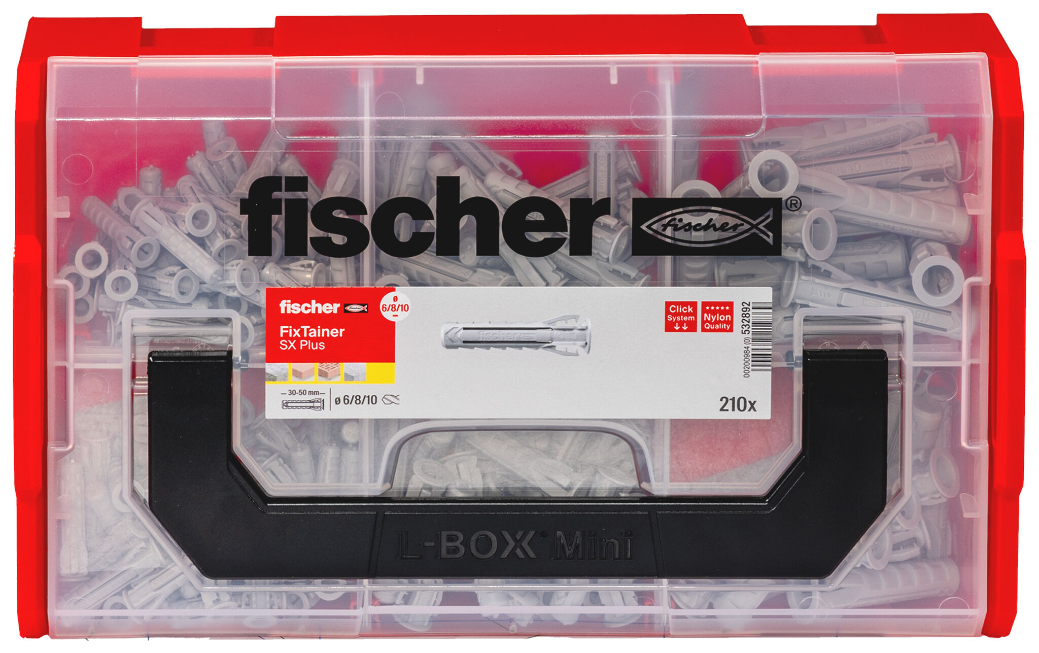 Packaging: "fischer FixTainer SX Plus"