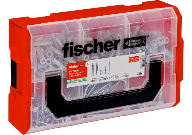 fischer FixTainer UX, SX Plus, GKM + Schrauben