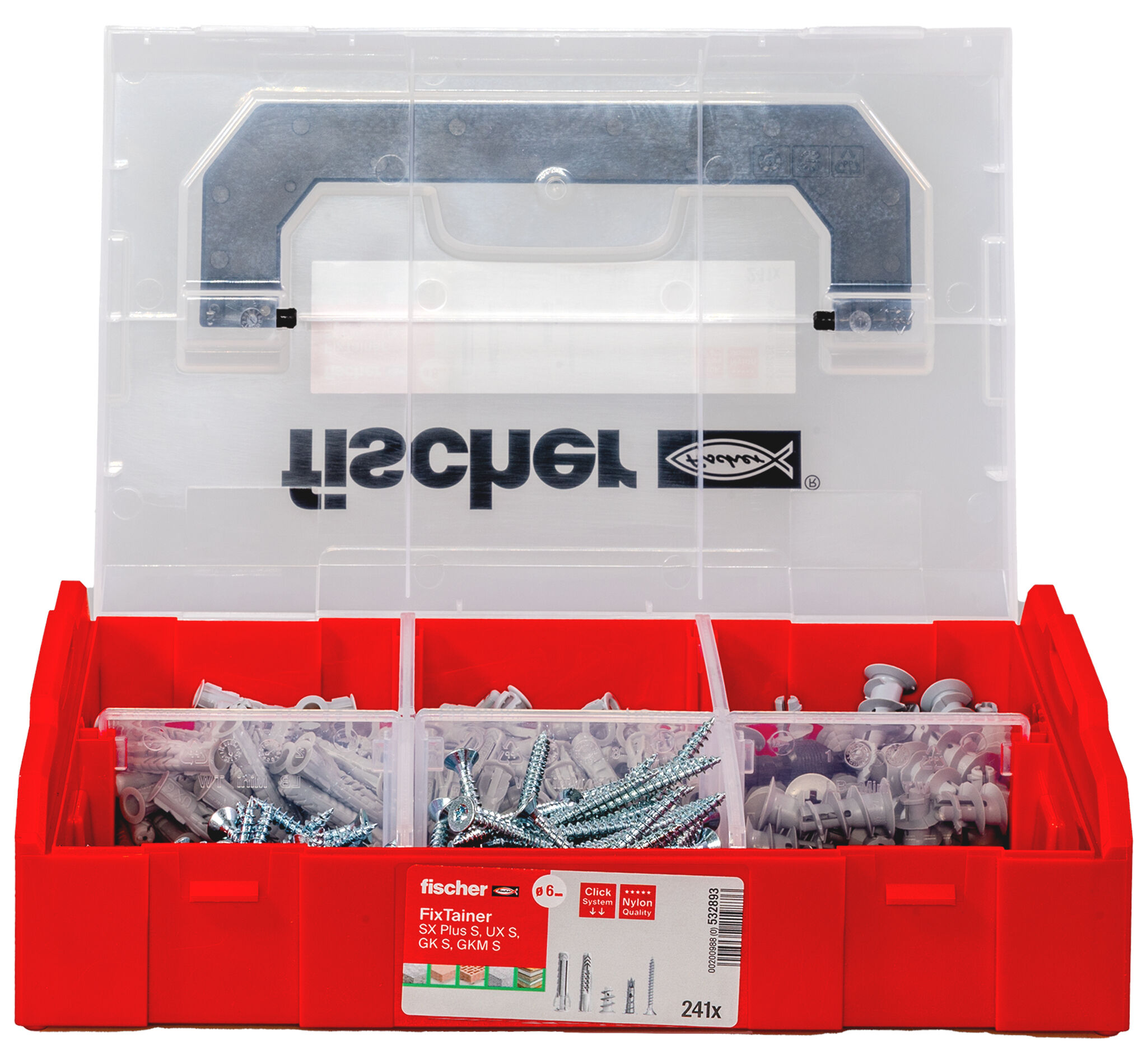 Product Picture: "fischer FixTainer UX, SX Plus, GKM + screws"