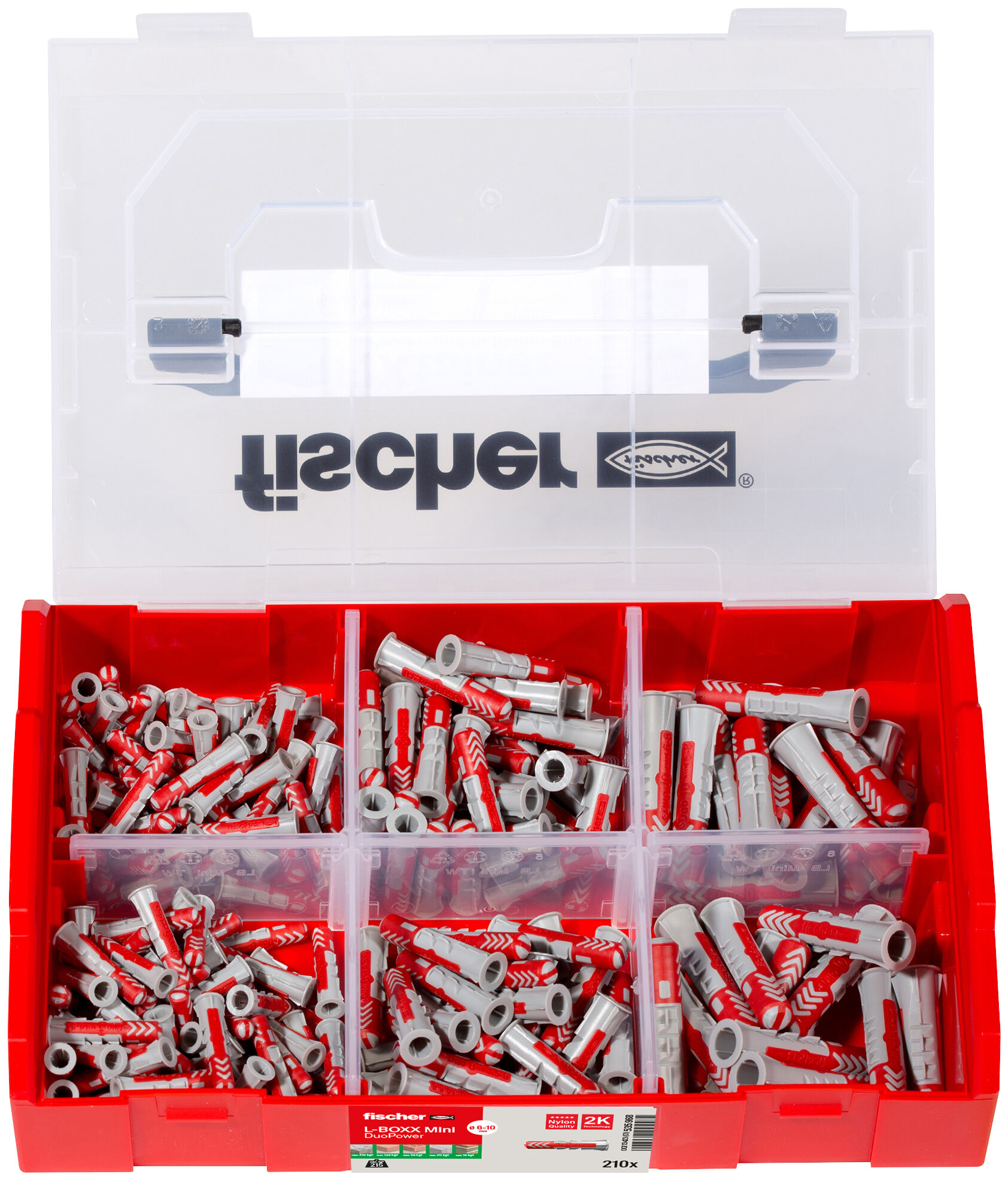 Produktbild: "fischer L-BOXX mini DuoPower (210 Teile)"