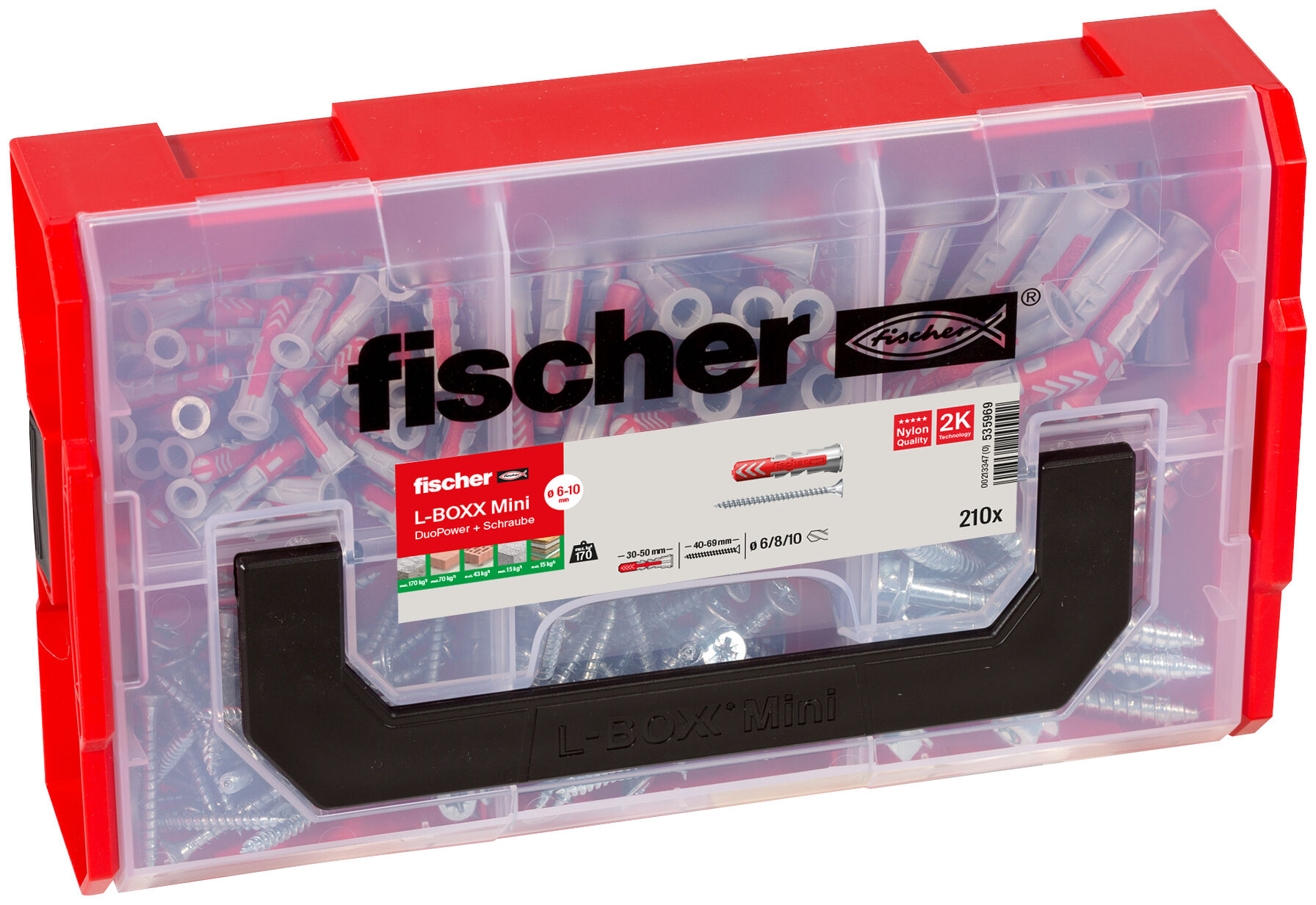 Produktbild: "fischer L-BOXX mini DuoPower + Schraube (210 Teile)"