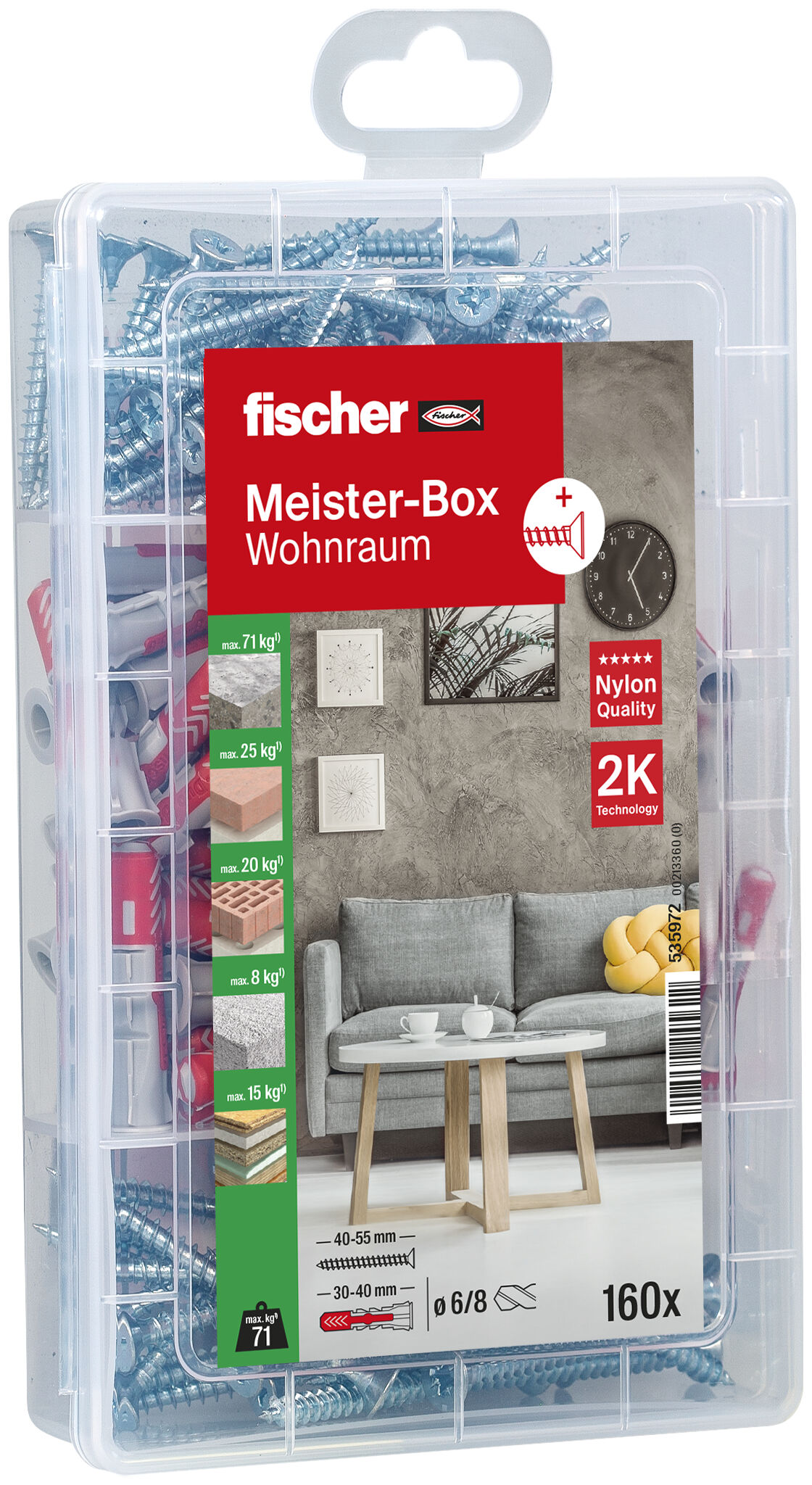 Product Picture: "fischer Meister-Box Wohnraum + Schrauben (160)"