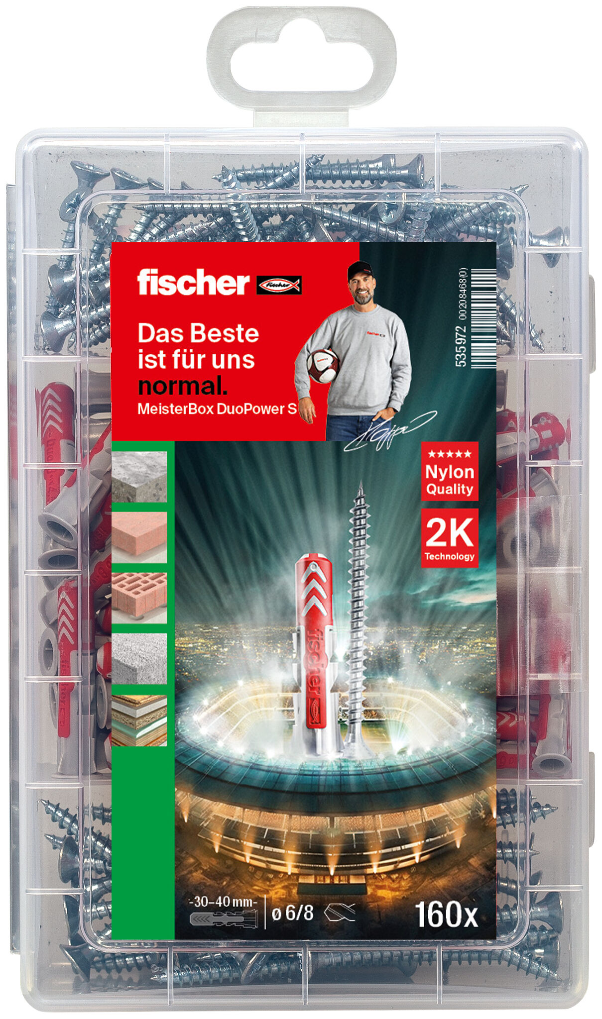 Packaging: "fischer Meister-Box DuoPower + Screws"