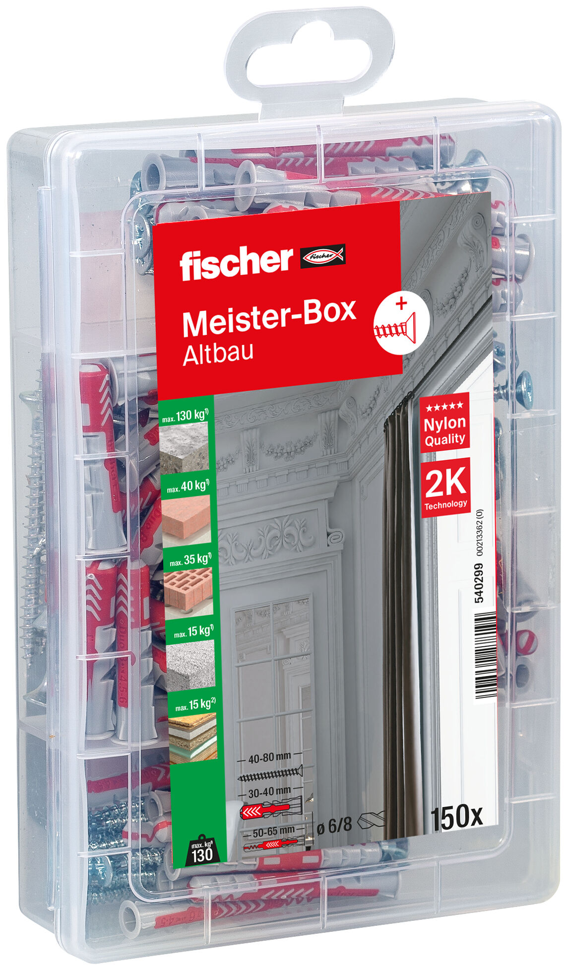 Produktbild: "fischer Meister-Box Altbau + Schrauben (150 Teile)"