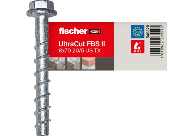 Produktbild: "fischer UltraCut FBS II 8 x 70 20/5 US E Sechskant mit U-Scheibe Innenstern TX E"