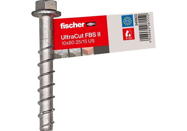 Produktbild: "fischer UltraCut FBS II 10 x 80 25/15 US E Sechskant mit U-Scheibe"