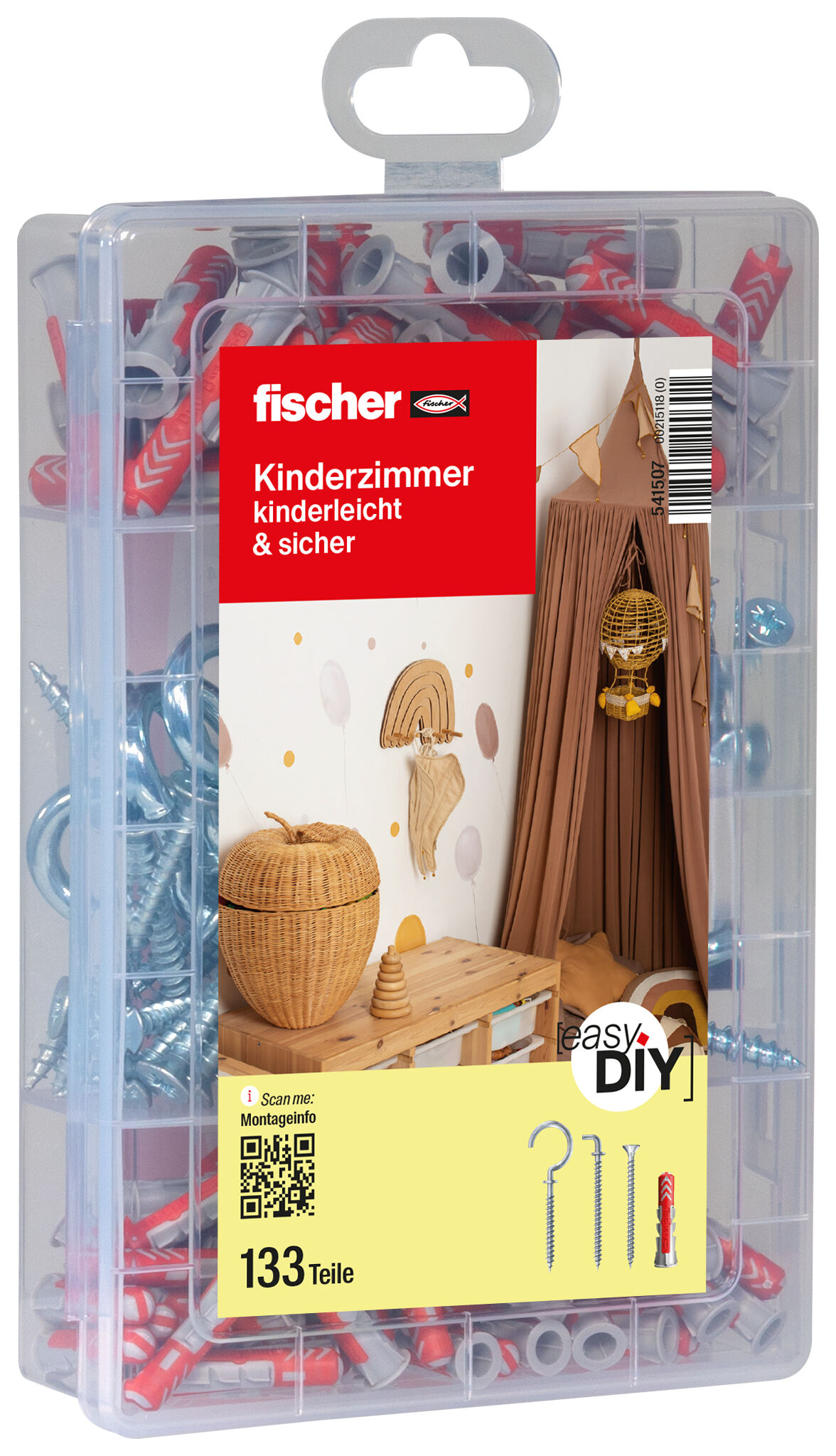 Produktbild: "fischer EasyDIY Box Kinderzimmer (133 Teile)"