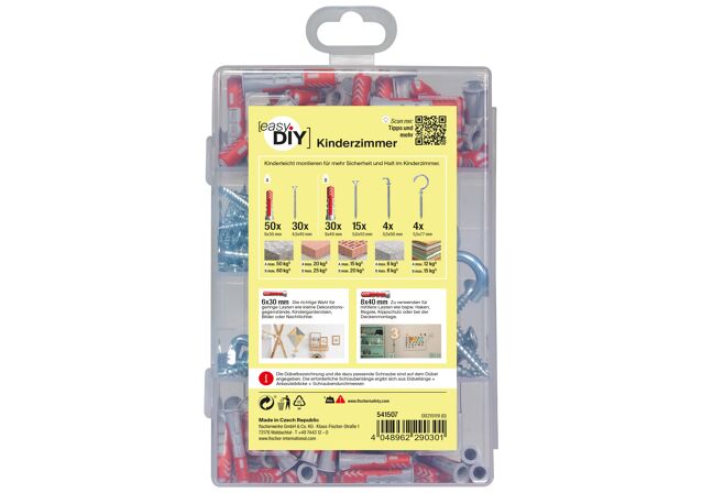 Verpackung: "fischer EasyDIY Box Kinderzimmer (133 Teile)"