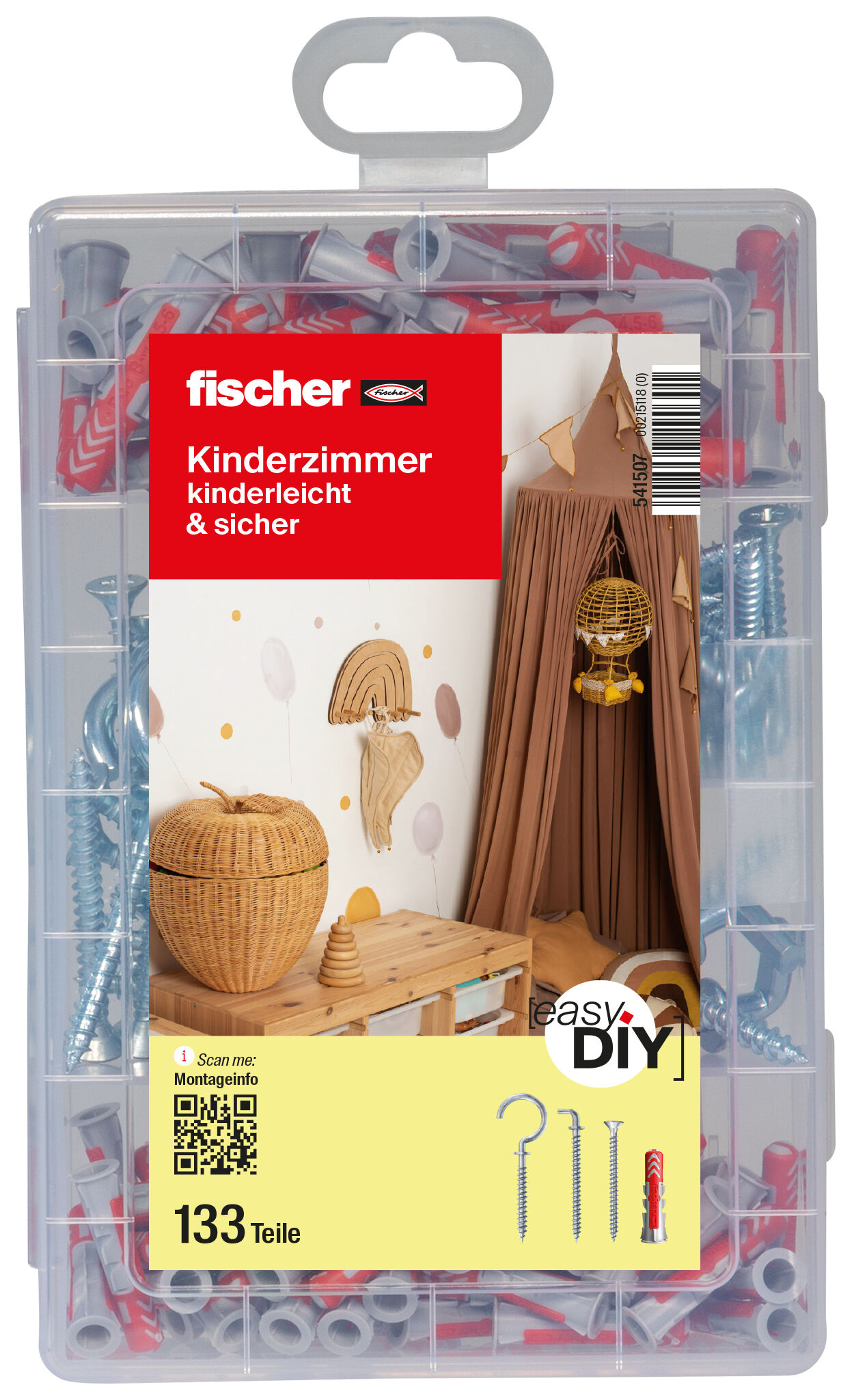 Verpackung: "fischer EasyDIY Box Kinderzimmer (133 Teile)"