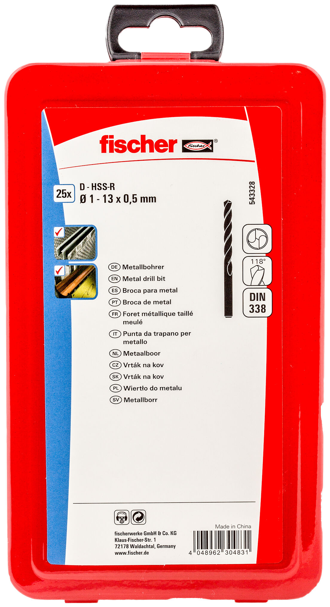 Product Picture: "fischer Metal drill bit HSS-R Set 1-13 mm"