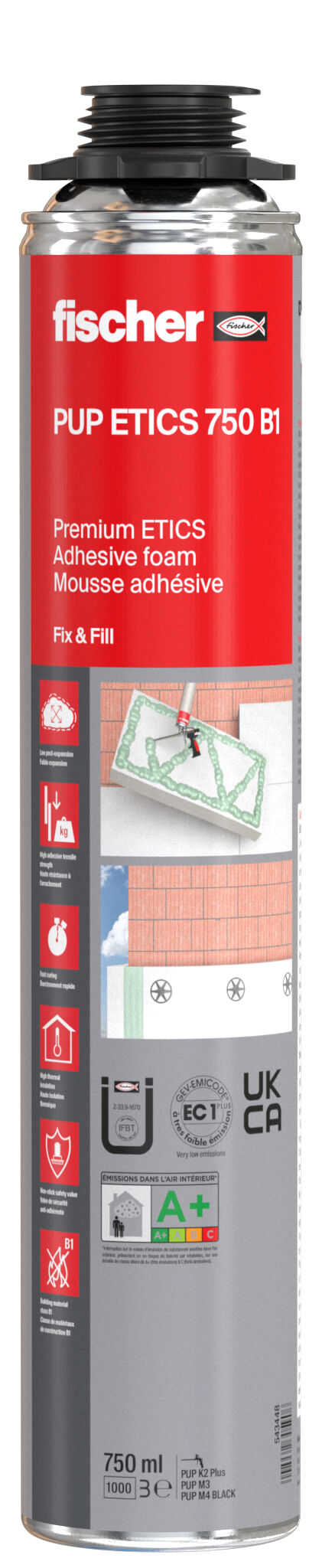 Spumă adezivă cu pistol ETICS Premium PUP WDVS 750