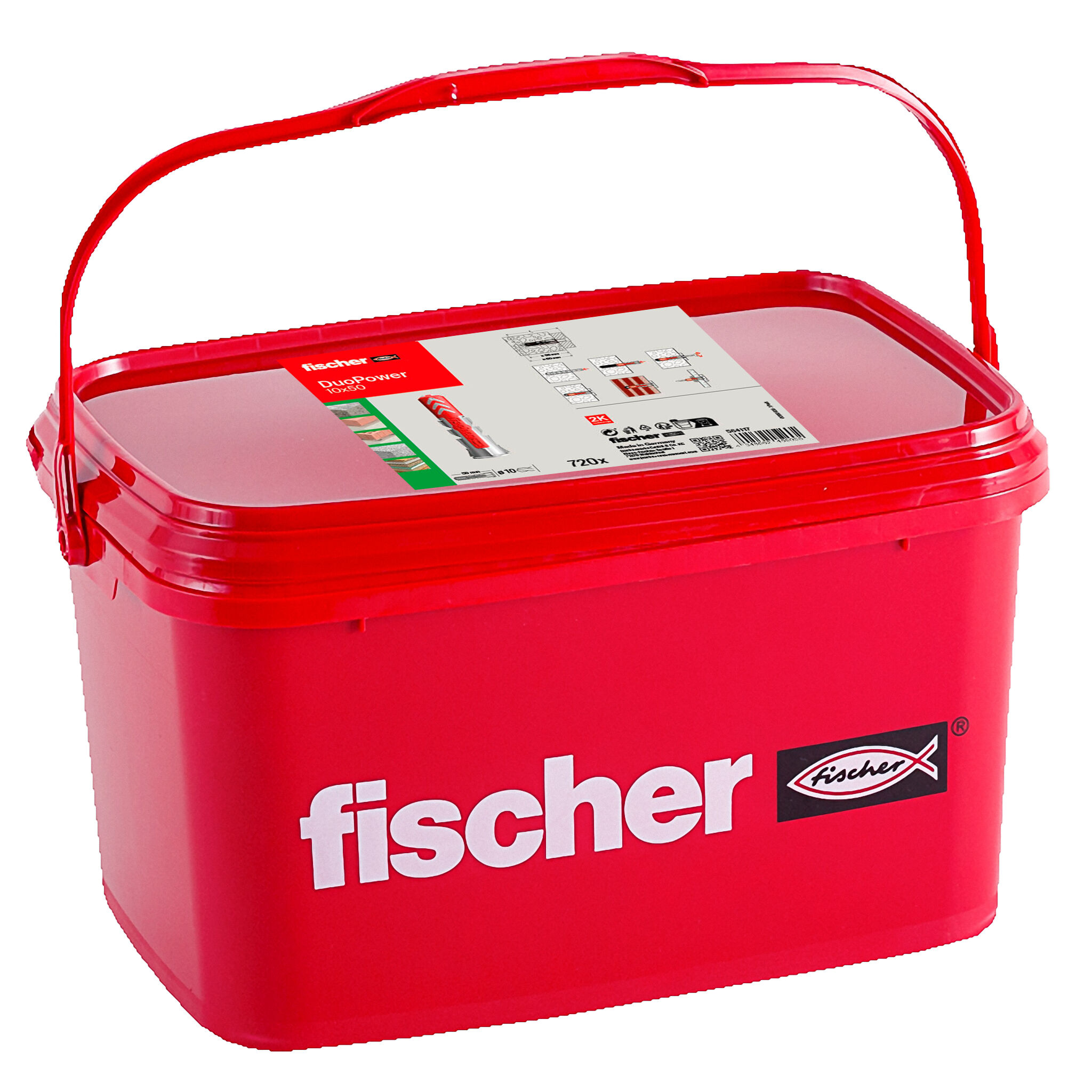 Verpackung: "fischer DuoPower 10x50 Eimer"