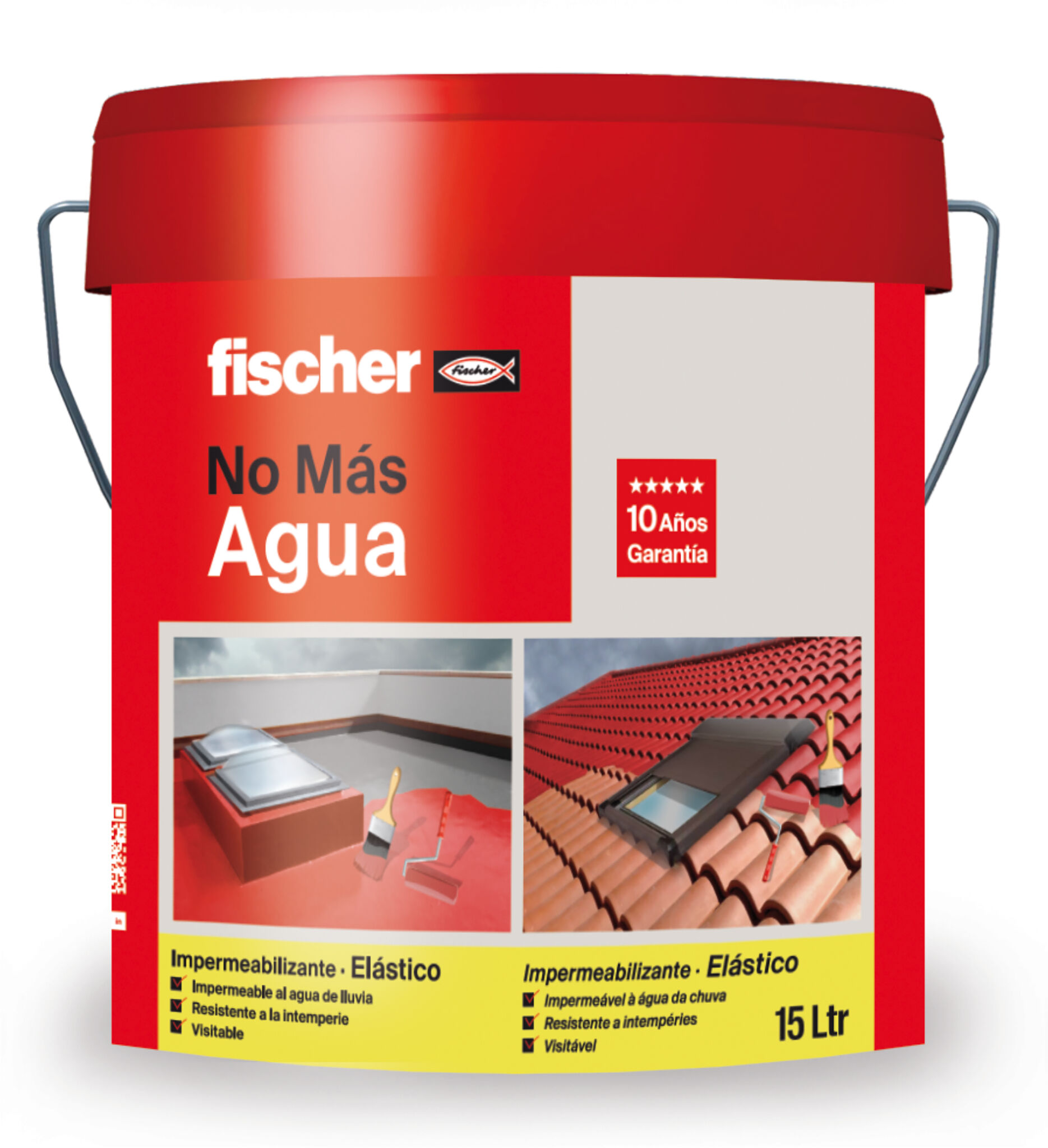 Product Picture: "Impermeabilizante No Mas Agua elástico 15L Rojo"