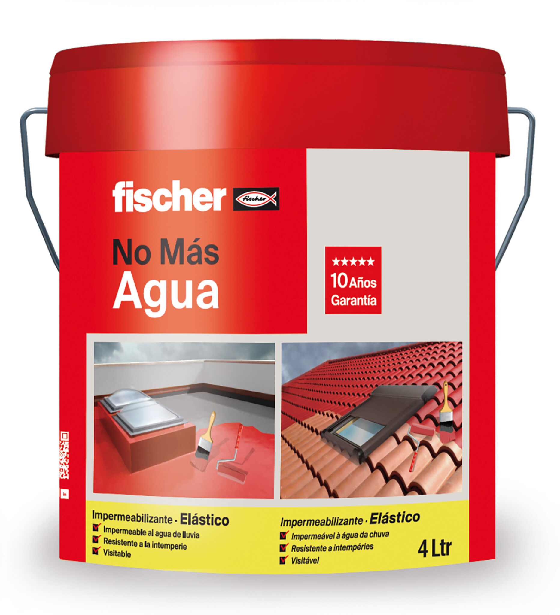 Product Picture: "Impermeabilizante No Mas Agua elástico 4L Rojo"