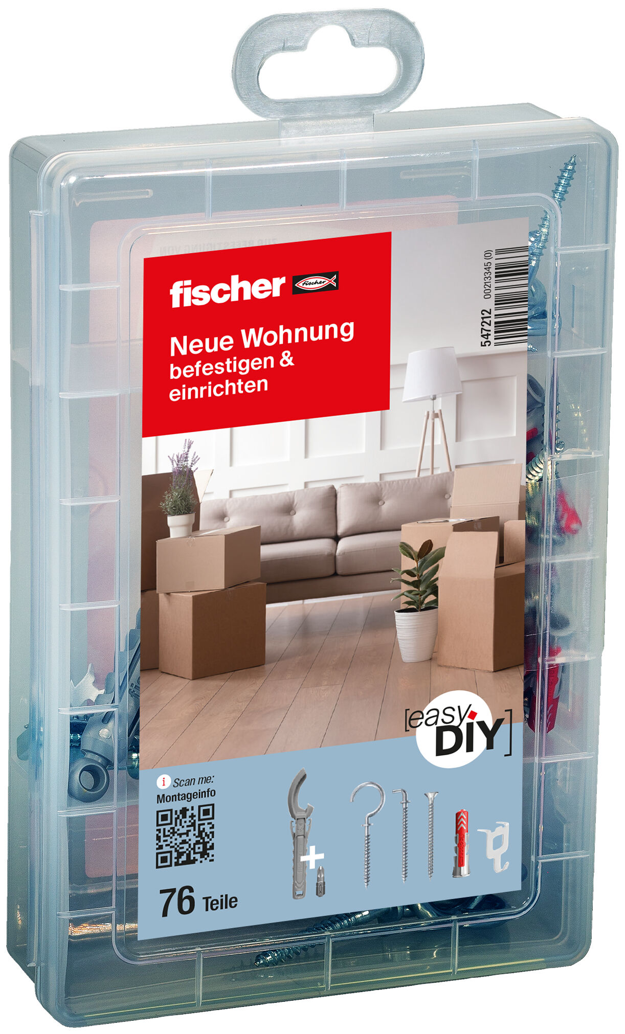 Produktbild: "fischer EasyDIY Box Neue Wohnung (76 Teile)"