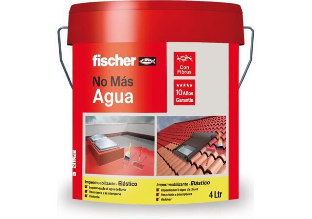 Product Picture: "Impermeabilizante No Mas Agua elástico con fibras 4L Blanco"