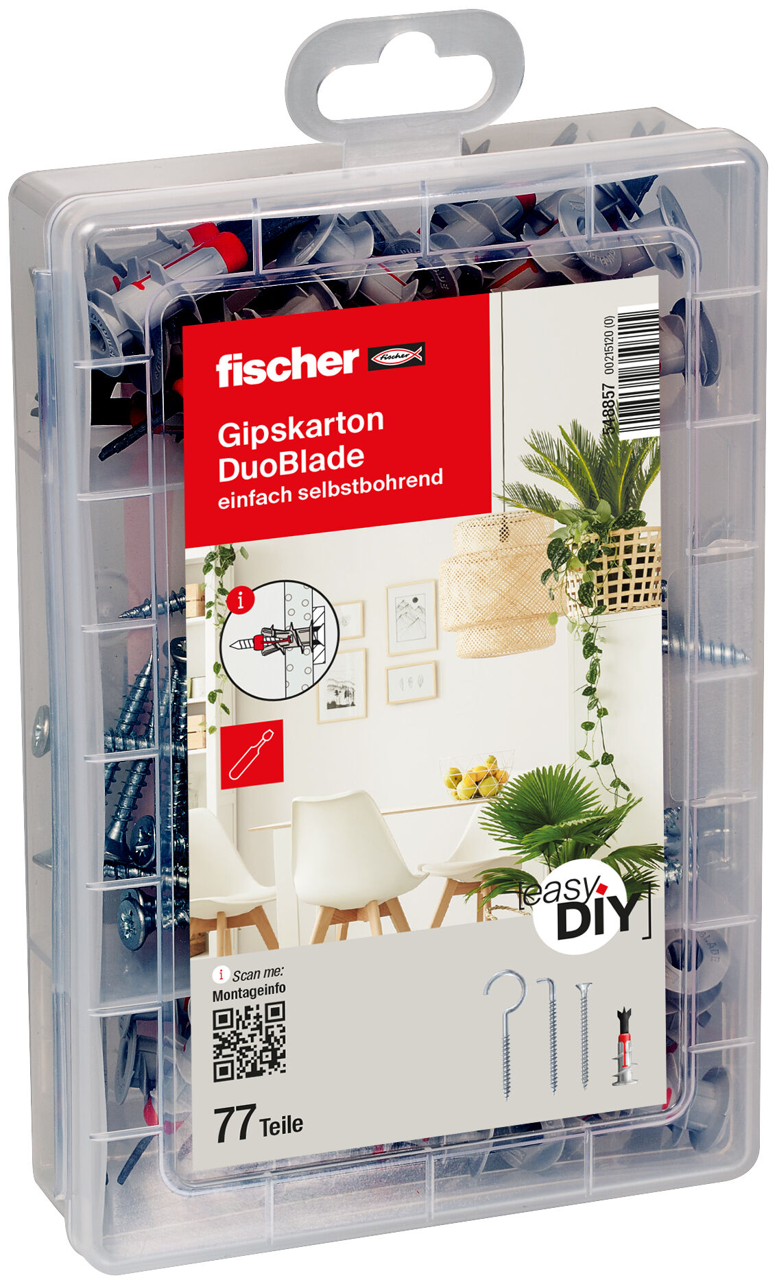 Produktbild: "fischer EasyDIY Box Gipskarton DuoBlade (77 Teile)"