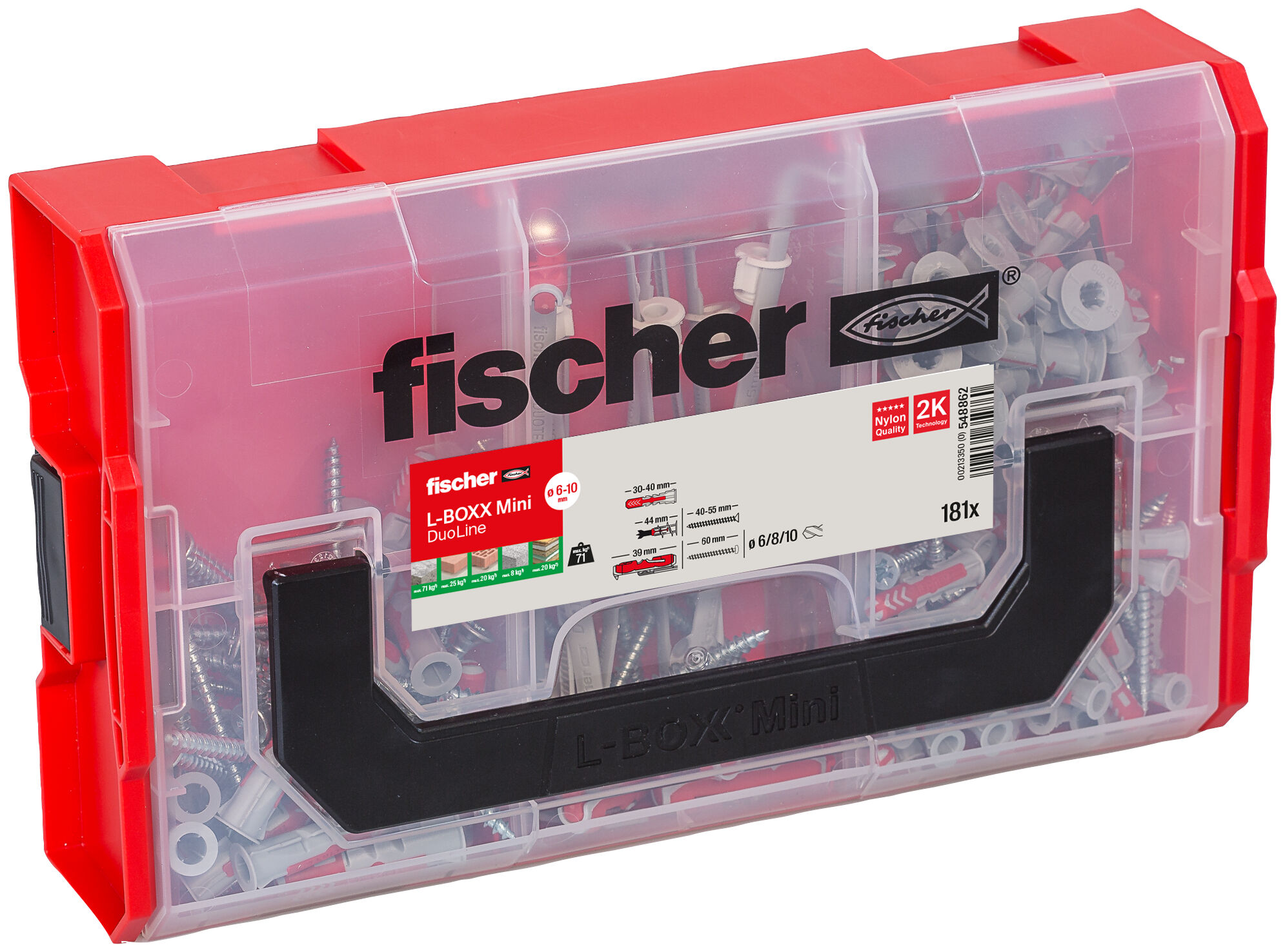 Produktbild: "fischer L-BOXX mini DuoLine + Schraube (181 Teile)"