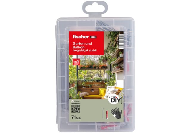 fischer EasyDIY Box Garten und Balkon (71 Teile)
