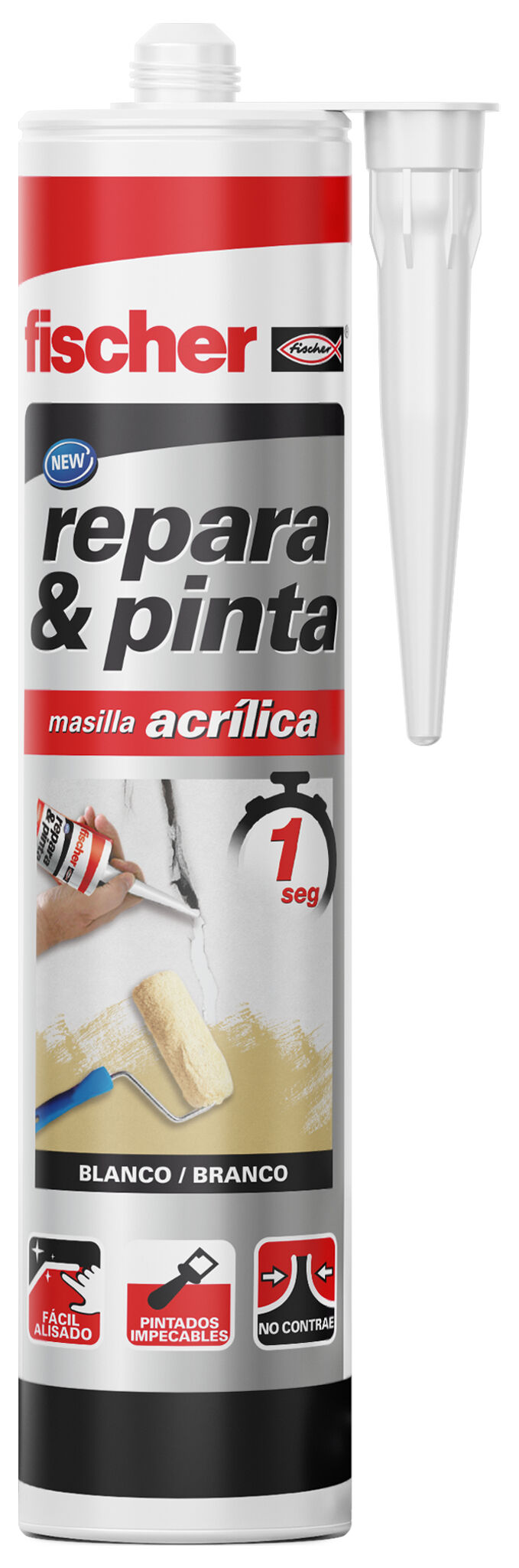 Product Picture: "Masilla Repara & Pinta acrílica blanca - 310 ml"