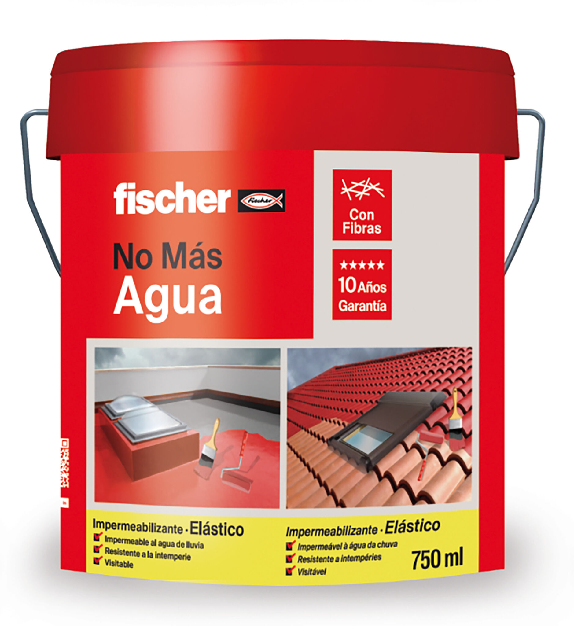 Product Picture: "Impermeabilizante No Mas Agua elástico con fibras 1 kg Gris"