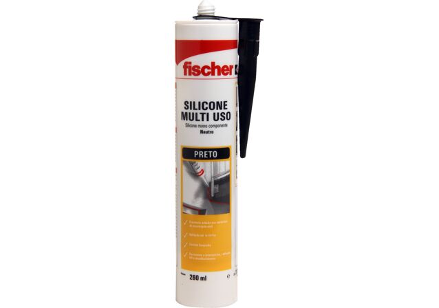 Product Picture: "Silicone Neutro Preto 260ml fischer"
