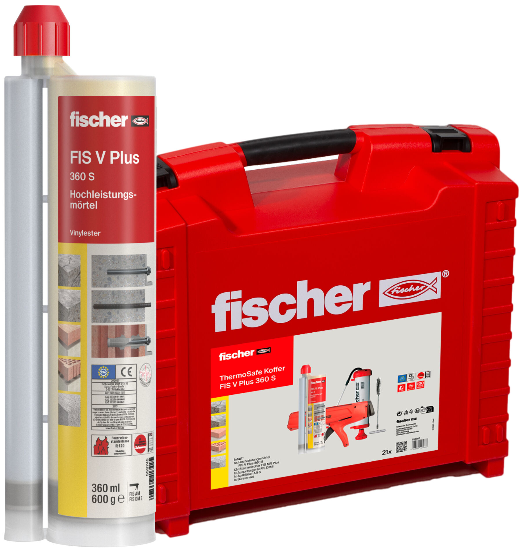 Produktbild: "fischer Hochleistungsmörtel FIS V Plus 360 S Thermosafekoffer"