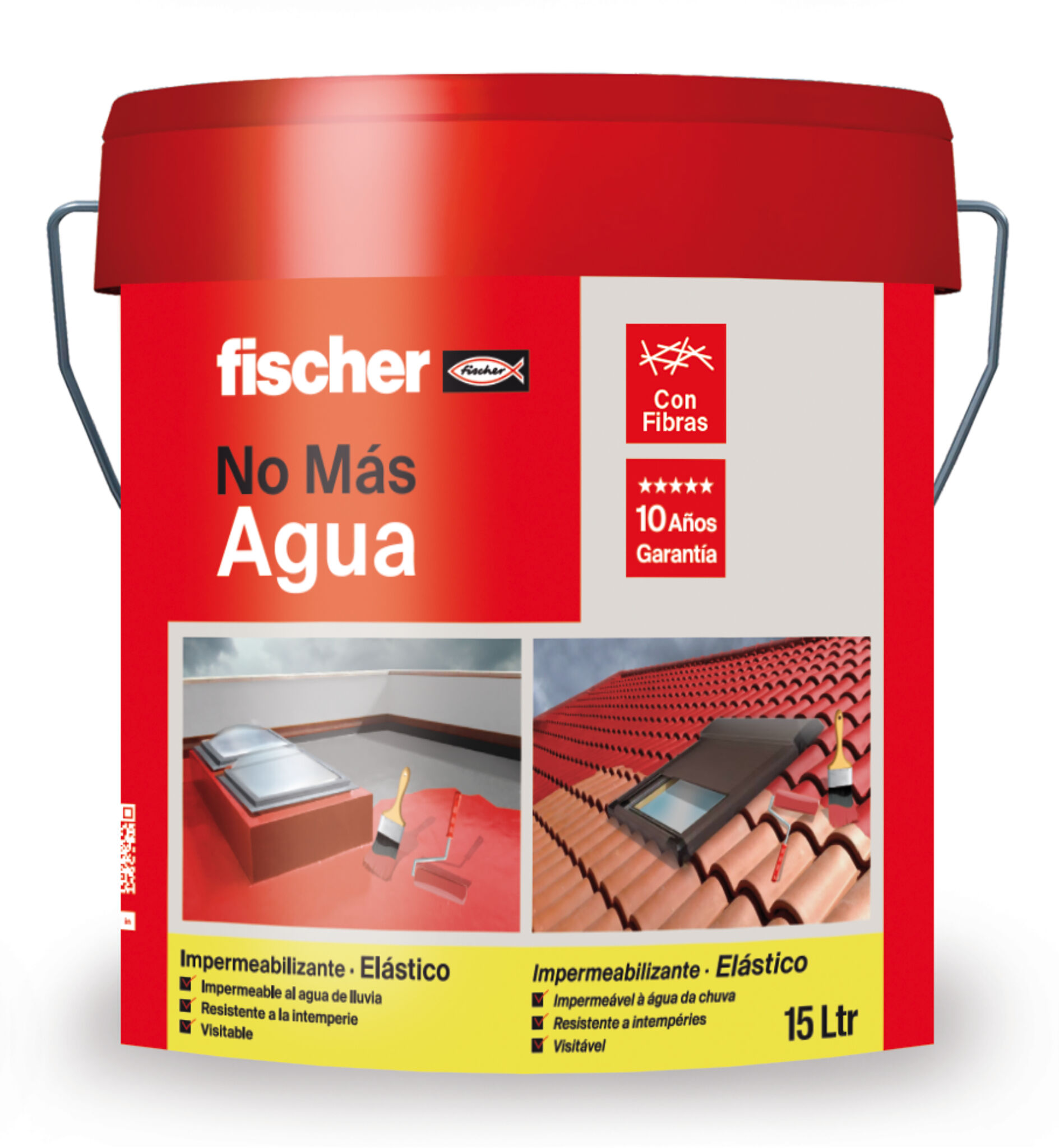 Product Picture: "Impermeabilizante No Mas Agua elástico con fibras 15L Negro"