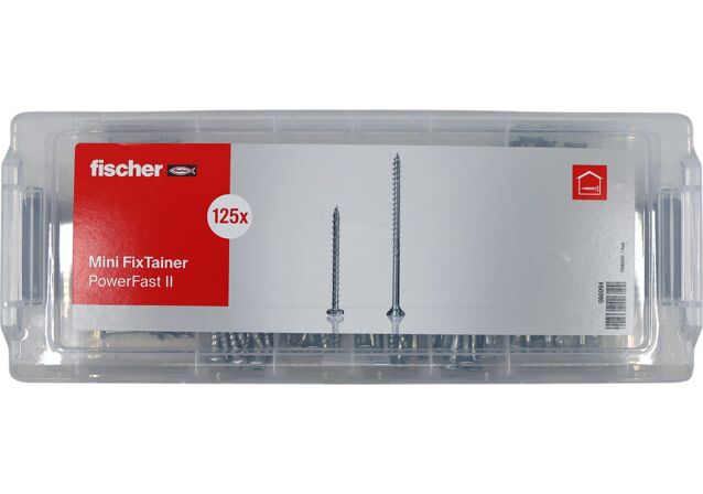 Product Picture: "fischer MiniFixTainer PowerFast II - BC sähkösinkityillä uppo- ja kupukantaisilla ruuveilla"
