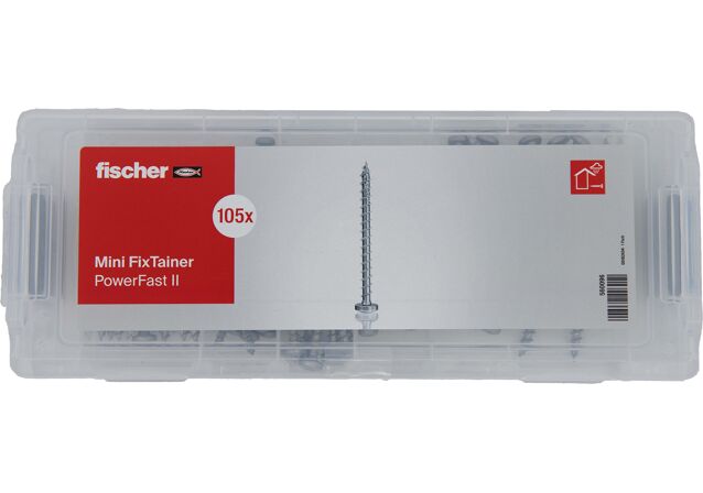 Produktbilde: "fischer Mini FixTainer PowerFast II skruer panhode BZ ute (NOBB 60002384)"