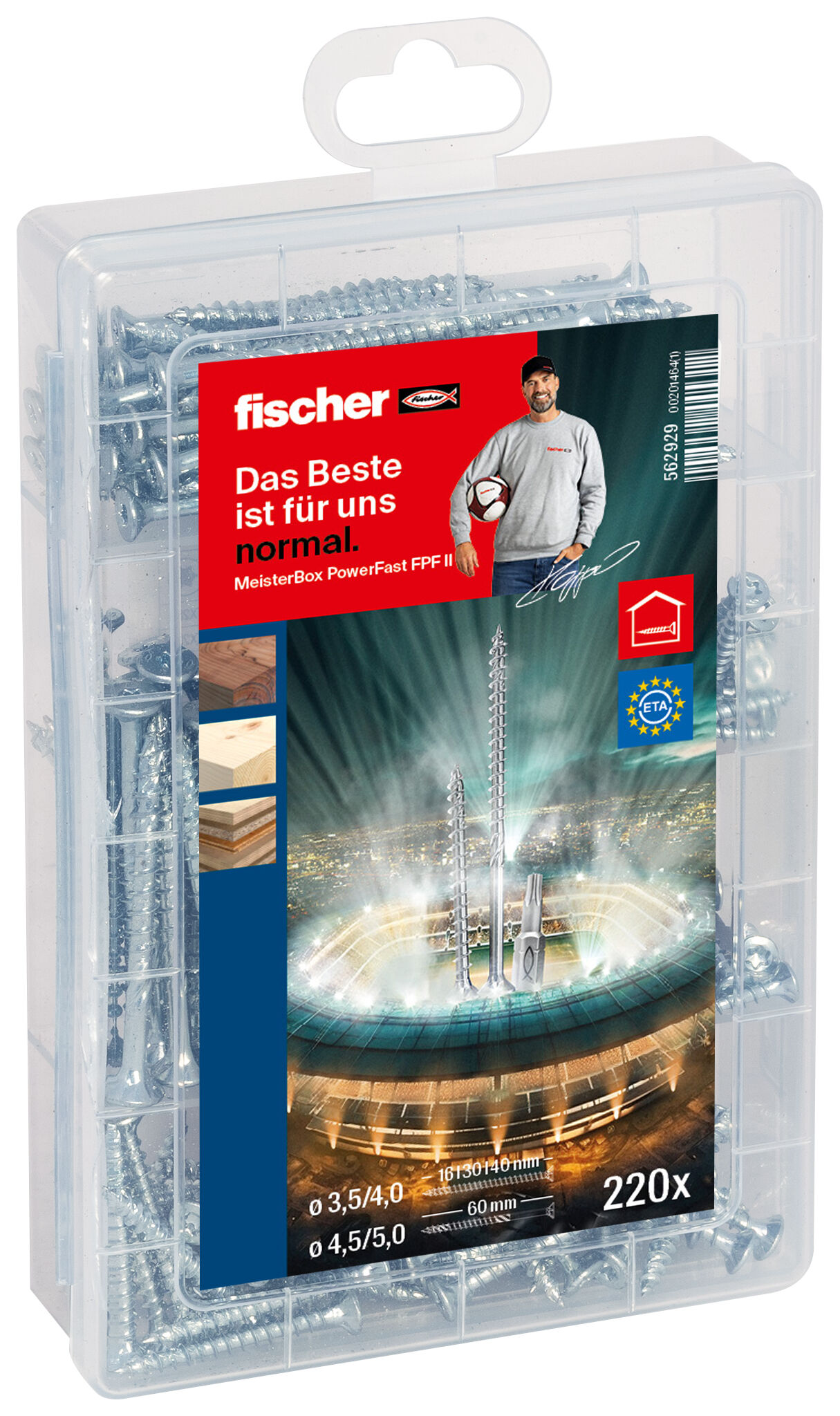 Foto Prodotto: "Profi-Box Viti PowerFast II CTF/CTP 220 pz. + 2 Bit"