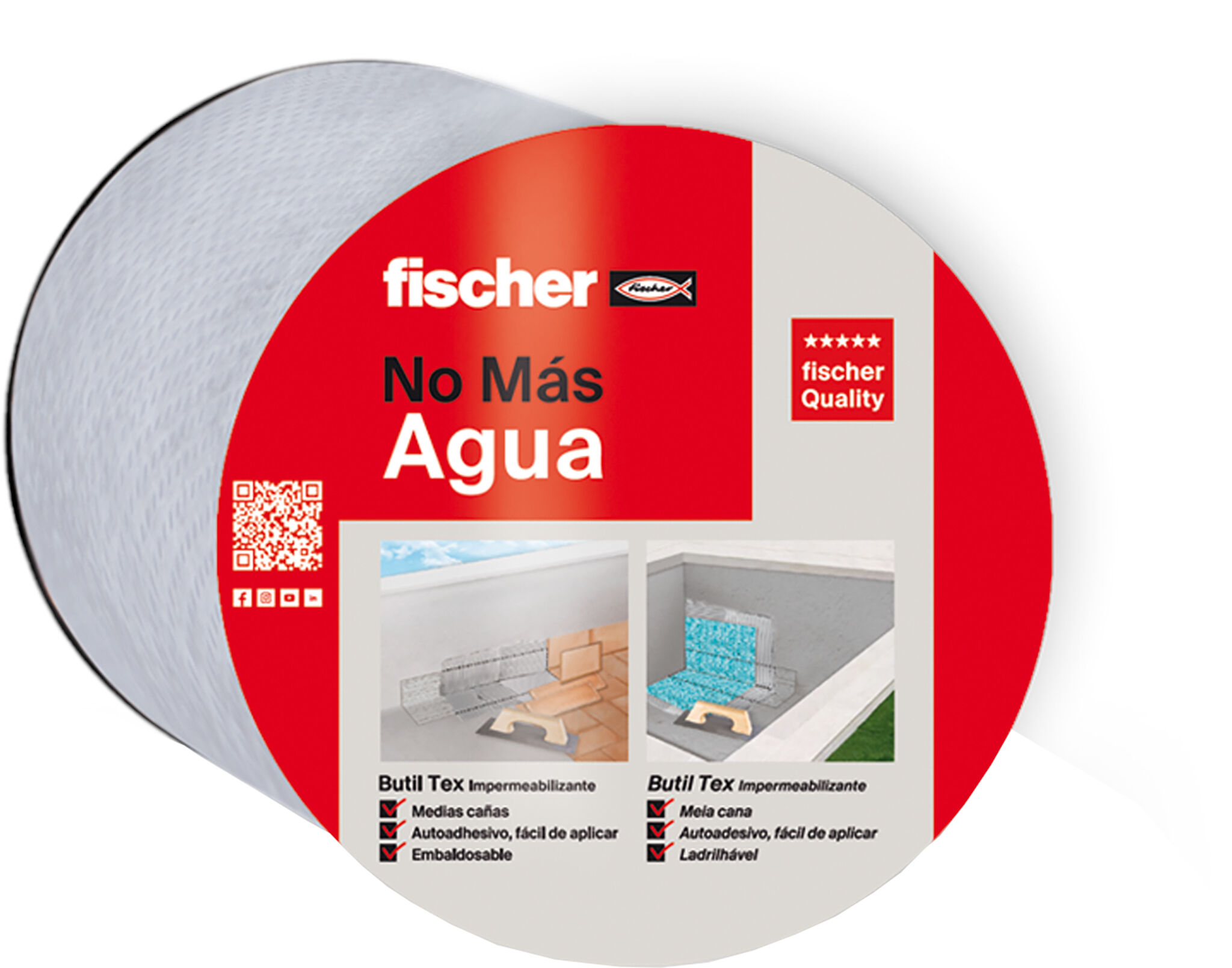 Product Picture: "Cinta Butilica de Tela 10 cm x 10 m x 0,8 mm"