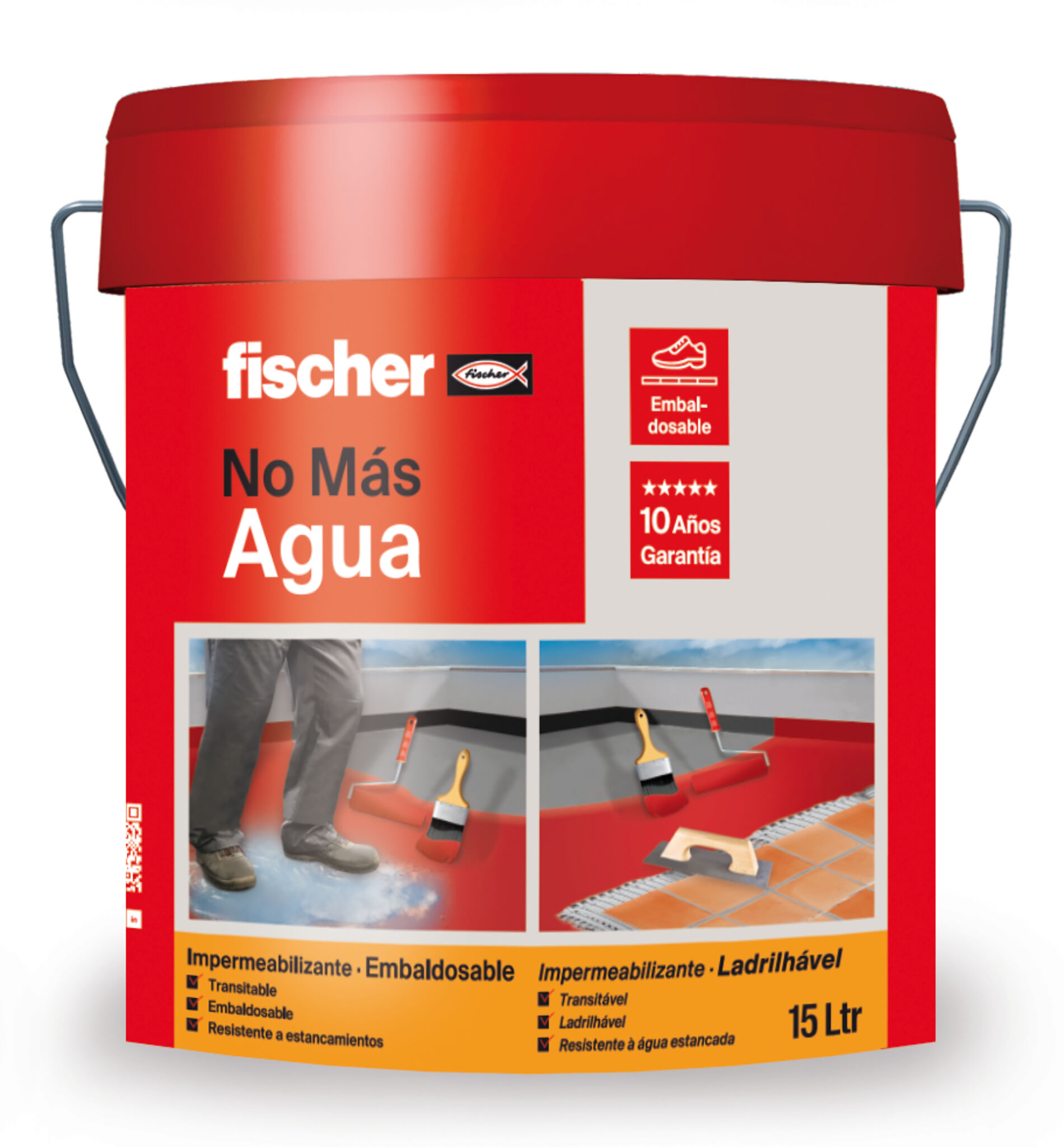 Product Picture: "Impermeabilizante No Más Agua Embaldosable 15L Gris"