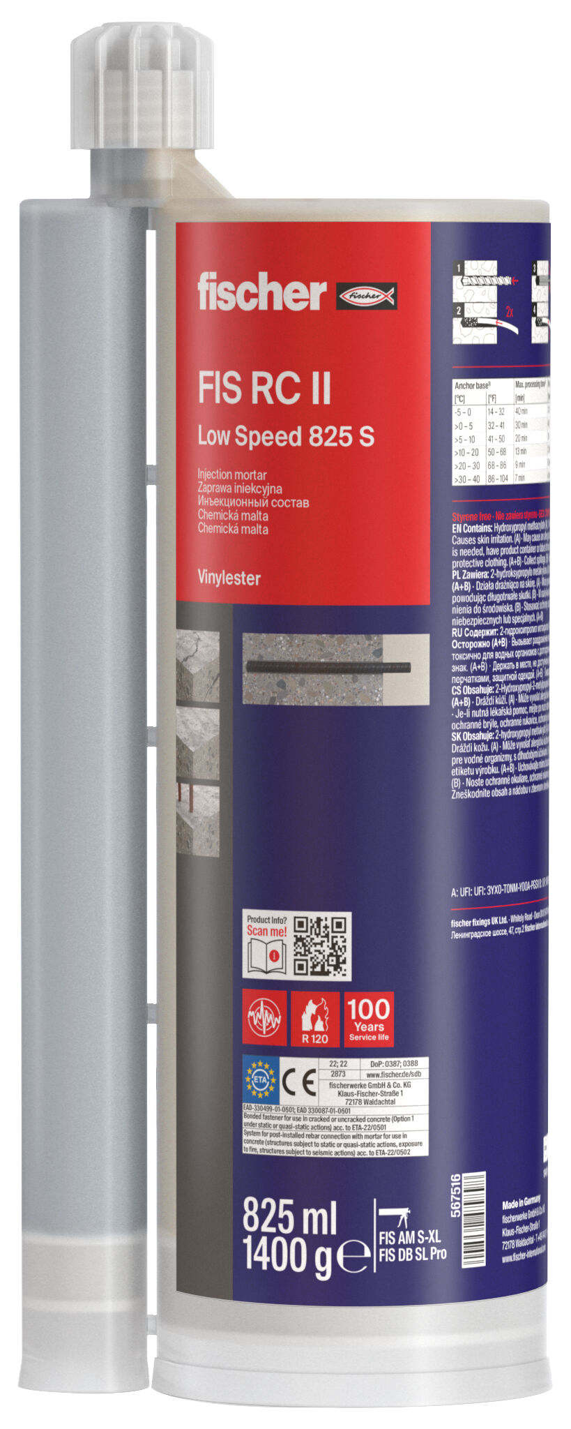 Product Picture: "fischer RebarConnect FIS RC II Low Speed 825 S"