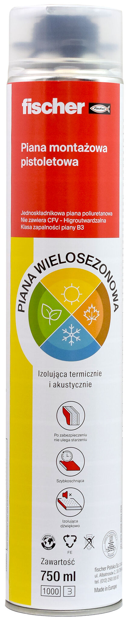 Product Picture: "fischer PUP 750 Piana montażowa pistoletowa wielosezonowa"