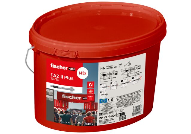 Packaging: "fischer doorsteekanker FAZ II Plus 10/10 in emmer"
