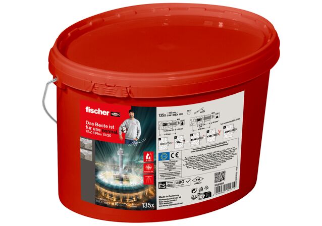 Packaging: "fischer bolt anchor FAZ II Plus 10/20 bucket"