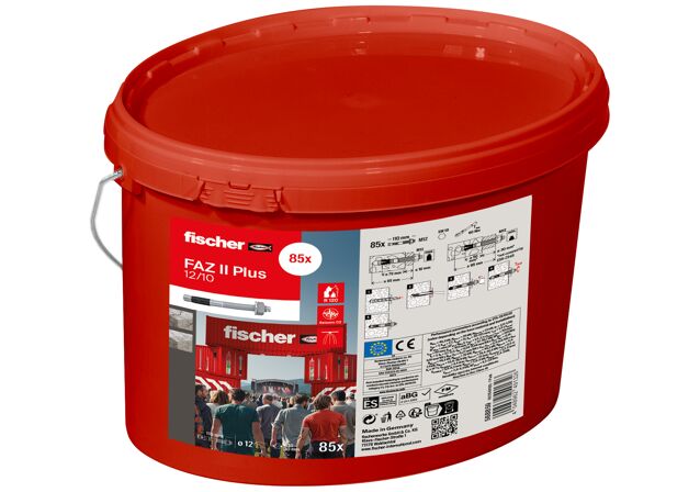 Packaging: "fischer doorsteekanker FAZ II Plus 12/10 in emmer"
