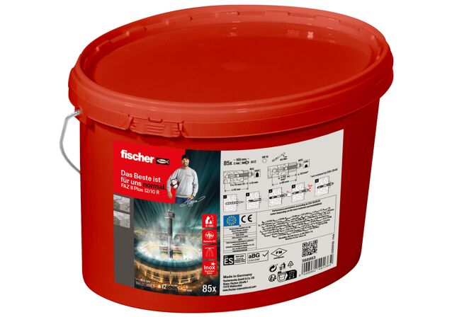 Packaging: "后膨胀螺杆锚栓 FAZ II Plus 12/10 不锈钢 R bucket"
